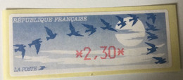 ATM DIVA 2,3f Bleu Foncé Encre Rouge - 1990 Type « Oiseaux De Jubert »