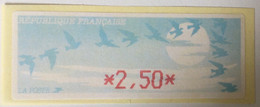 ATM DIVA 2,5f Bleu Turquoise Encre Rouge - 1990 Type « Oiseaux De Jubert »