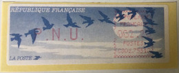 ATM LISA 2,2f Bleu Foncé P.N.U Encre Rouge C0001 75513 - 1990 Type « Oiseaux De Jubert »