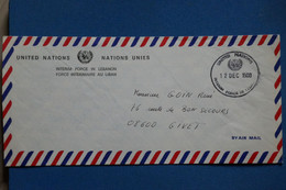 #3  ETATS UNIS  LETTRE   1980  FORCES AU LIBAN    POUR GIVET    + AFFRANCH. INTERESSANT - Storia Postale