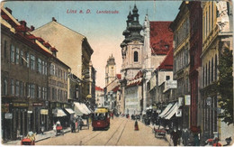 T2/T3 1918 Linz, Landstrasse / Street, Tram, Shops - Sin Clasificación