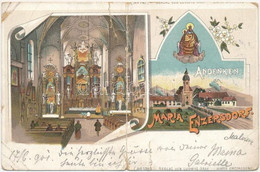 T4 1901 Maria Enzersdorf, Andenken / Church Interior. Ludwig Graf No. 138. Art Nouveau, Floral, Litho (b) - Sin Clasificación