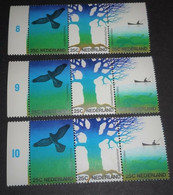 Nederland - NVPH - 1043 Tm 1045 - 1974 - Postfris - 3 X Strook Van 3 - Tab 8/9/10 - Ongebruikt