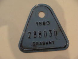 Plaque De Vélo / Moto -Taxe - Brabant - 1983 - Belgium - (EH) - Number Plates