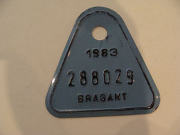 Plaque De Vélo / Moto -Taxe - Brabant - 1983 - Belgium - (EH) - Number Plates