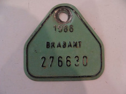 Plaque De Vélo / Moto -Taxe - Brabant - 1986 - Belgium - (EH) - Number Plates