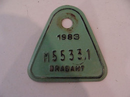 Plaque De Vélo / Moto -Taxe - Brabant - 1983 - Belgium - (EH) - Number Plates