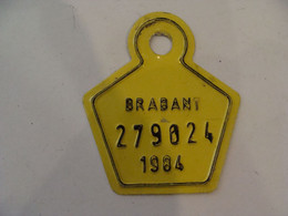 Plaque De Vélo / Moto -Taxe - Brabant - 1984 - Belgium - (EH) - Number Plates