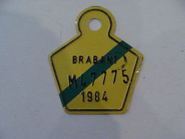 Plaque De Vélo / Moto -Taxe 1/2 Année - Brabant - 1984 - Belgium - (EH) - Number Plates