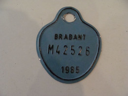 Plaque De Vélo / Moto -Taxe - Brabant - 1985 - Belgium - (EH) - Number Plates