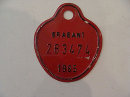 Plaque De Vélo / Moto -Taxe - Brabant - 1985 - Belgium - (EH) - Number Plates