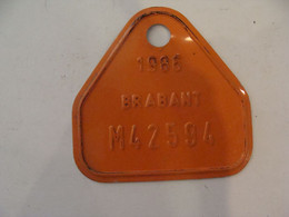 Plaque De Vélo / Moto -Taxe - Brabant - 1986 - Belgium - (EH) - Number Plates