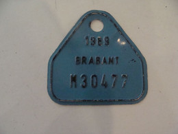 Plaque De Vélo / Moto -Taxe - Brabant - 1989 - Belgium - (EH) - Number Plates