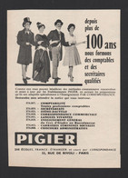 Pub Papier  1959 Ecole PIGIER Comptabilite Comptable Cours Secretariat Femme Secrétaire - Werbung