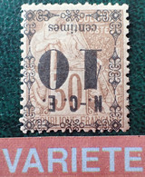 R1311/316 - 1891/1892 - COLONIES FR. - Nelle CALEDONIE - N°12a (IV) NEUF* - VARIETE ➤➤➤ Surcharge Renversée - Unused Stamps