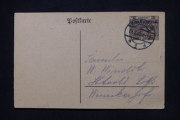 SARRE - Entier Postal Surchargé, De Saarlouis En 1921 - L 105037 - Ganzsachen