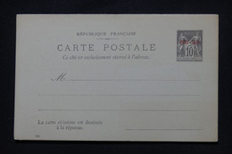 PORT SAÏD - Entier Postal Type Sage Surchargé Avec Réponse, Non Circulé - L 105049 - Brieven En Documenten