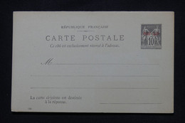 PORT SAÏD - Entier Postal Type Sage Surchargé Avec Réponse, Non Circulé - L 105049 - Lettres & Documents