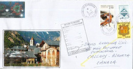 Lettre D'Andorre Adressée Au Canada Pendant Confinement Covid-19 , Return To Sender, Deux Photos - Cartas & Documentos