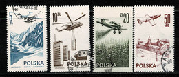 Polska  1976/78 Yv. PA 55, 56, 57, 58  Obl/gebr/used - Gebruikt