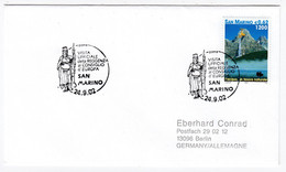 San Marino 2002 European Ideas Cover #30910 - Cartas & Documentos