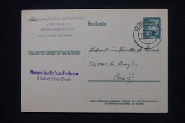 SARRE - Entier Postal De Saarbrücken Pour La France En 1953 - L 105069 - Enteros Postales