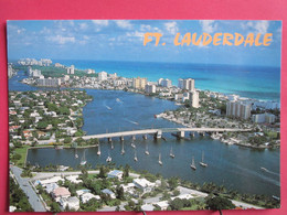 Visuel Très Peu Courant - Etats-Unis - Fort Lauderdale Looking North Over Las Olas Bridge - R/verso - Fort Lauderdale