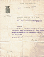 1930 - Lettre De Mairie Ville Du Havre - Recherche De Domiciliation D'une Personne - Manuscripts
