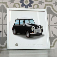 Poster Austin Mini Cooper Noire - Cars