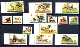 TANZANIE TANZANIA 1980, Yvert 163/76, FAUNE AFRICAINE,  14 Valeurs, Neufs / NMU. R079 - Tansania (1964-...)