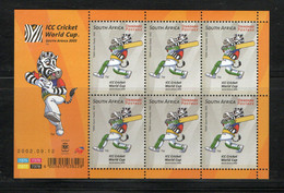 SOUTH AFRICA, 2002, MNH Stamps ICC Cricket World Cup Block, 1499-1504, Scan Nr. F3765 - Ongebruikt