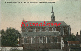 Hoogstraten Hoogstraeten De Kerk Van Het Begijnhof L'Eglise Du Beguinage Ingekleurd CPA ZELDZAAM (In Zeer Goede Staat) - Hoogstraten