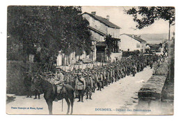 1487, Vosges, Dounoux, Homeyer Et Ehret, Départ Des Territoriaux, WW1, Guerre 1914-1918, Non Voyagée, Bon état - Other Municipalities