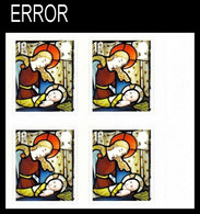 GREAT BRITAIN 2020 Stainless Glass Christmas Madonna Jesus 1st MARG.4-BLOCK ERROR:Intact Matrix GB St Andrew’s Church - Verres & Vitraux