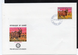 ROTARY -  GUINEE REP  - 1987 - ELAN / ROTARY 500F ON ILLUSTRATED FDC - Rotary, Club Leones