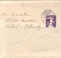 ENTIER POSTAL BANDE DE JOURNAL - CACHET A DATE AMBULANT  DU 1/8/1916. - Marcophilie