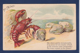 CPA Crustacé Langouste Position Humaine Non Circulé - Fish & Shellfish