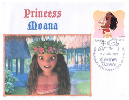 (YY 12) Australia Princess Moana New Australia Post Stamp - Cover Postmarked 27 July 2021 (1st Day Of Issue) - Brieven En Documenten