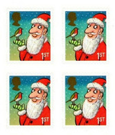 GREAT BRITAIN 2012 Christmas 1st Bird Santa Claus CORNER PAIR ERROR:Intact Matrix GB - Errors, Freaks & Oddities (EFOs