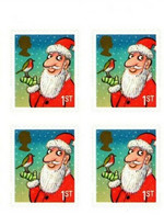 GREAT BRITAIN 2012 Christmas 1st Bird Robin Santa Claus MARG.4-BLOCK ERROR:Intact Matrix GB - Errors, Freaks & Oddities (EFOs