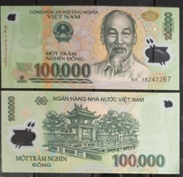 Vietnam Viet Nam 100000 100,000 Dong UNC Polymer Banknote Note 2018 - Pick 122 - Vietnam