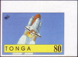 Tonga 1995 Imperf Plate Proof - Space Shuttle - Océanie