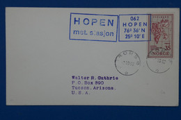 #4  NORVEGE  BELLE LETTRE 1962 HOPEN  POUR TUCSON  USA  +AFFRANCH. PLAISANT - Storia Postale
