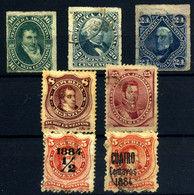 Argentina Nº 34, 35/6, 38, 40, 46, 50. Año 1876/84 - Unused Stamps