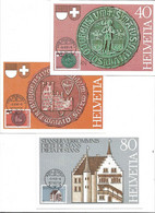 1871h: Schweiz 1981, Maximumkarten Mit Historischen Münzbildern, Komplettserie (3) - Monnaies (représentations)