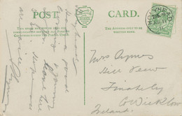 GB VILLAGE POSTMARKS "HOLYHEAD" (Anglesey) Single Ring 21mm Superb DUBLINpc 1911 - Briefe U. Dokumente