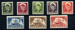 Groenlandia Nº 19/23, 24/6. Año 1950/59 - Neufs