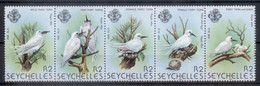 4 G187 Seychelles 1981 Birds Oiseaux Aves 5v Se-tenant Strip Mnh Nsc - Unclassified