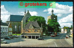 WORKUM Merk Met Waaggebouw , Kerk En Toren Ca 1965 ? - Workum