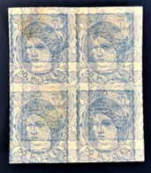 Spain 1870 Maculatura, Print Waste, PROOF Block 4, Test (lot 1) - Autres & Non Classés